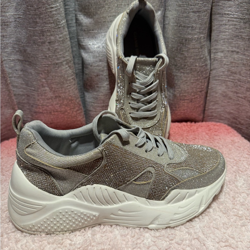 Gianni Bini Glittery Gray Women's Sneakers